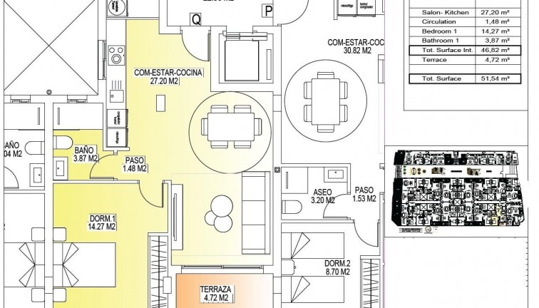 Nybyggen -  Bostad - Översta våningen  - San Miguel de Salinas