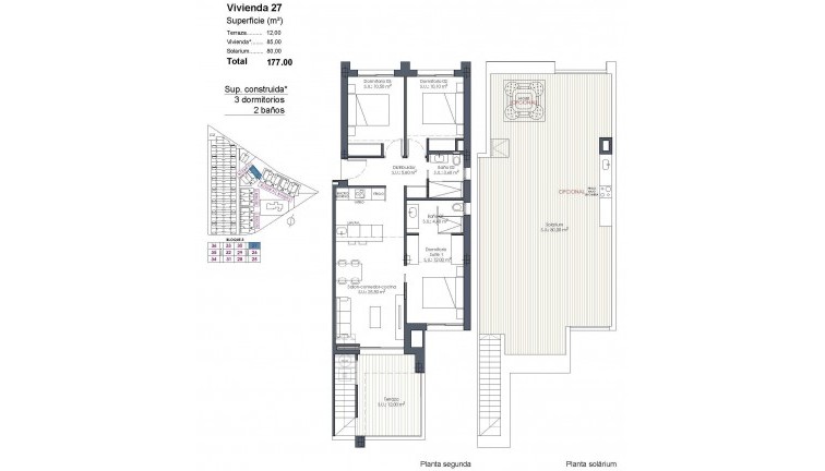 Uudistuotanto - Asunto - Ylimmän kerroksen asunto - Los Alcazares - Serena Golf