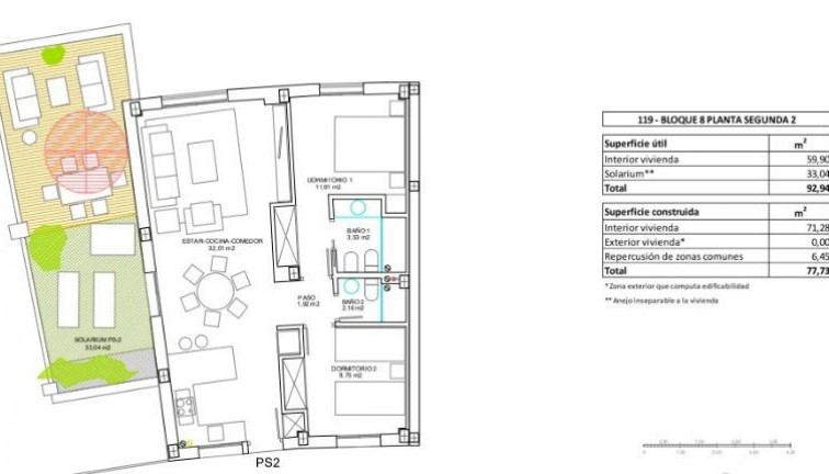 Nybyggen -  Bostad - Översta våningen  - Vera - El Playazo