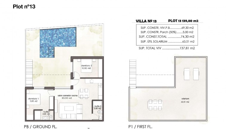 Obra nueva - Casa adosada - Pilar de la Horadada